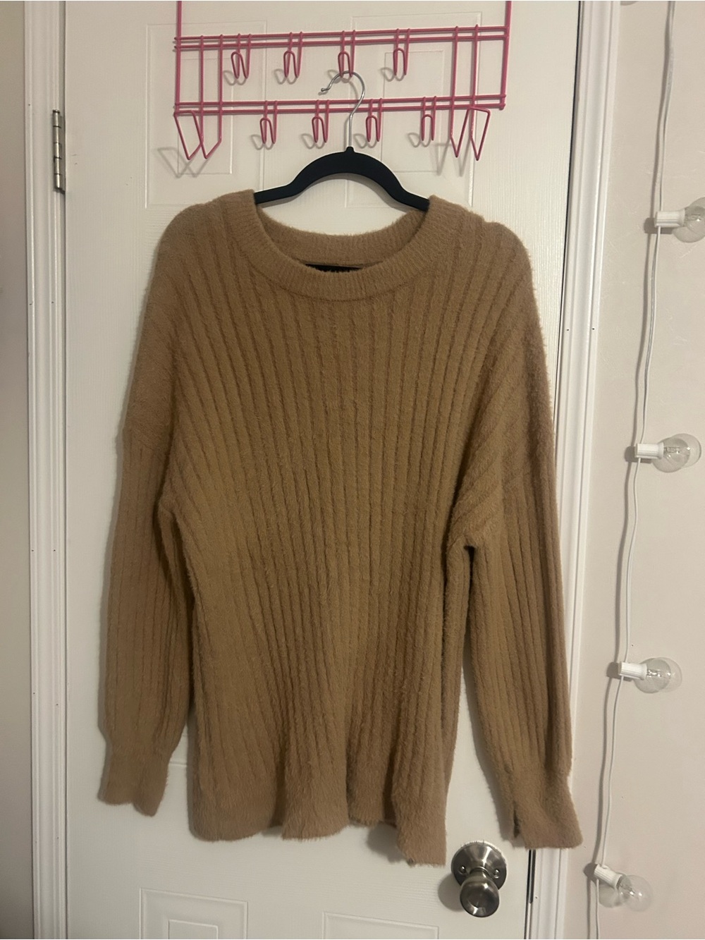 Aerie Cozy Ribbed Camel Sweater